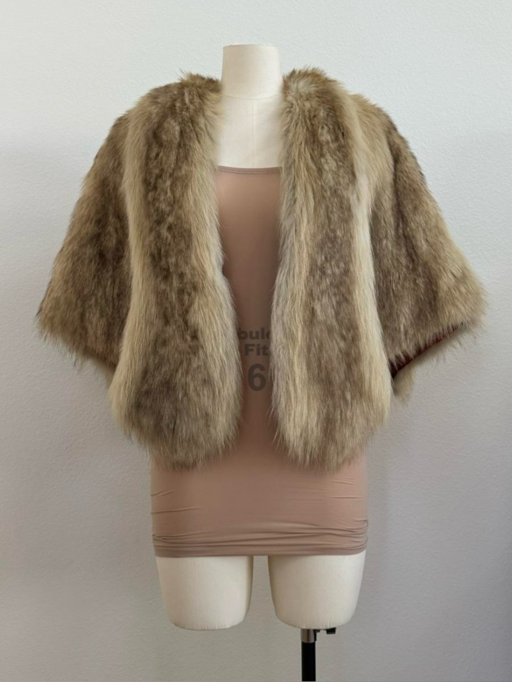 vintage coyote fur shawl wrap stole
